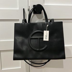 Telfar Medium Shopping Bag Black-1